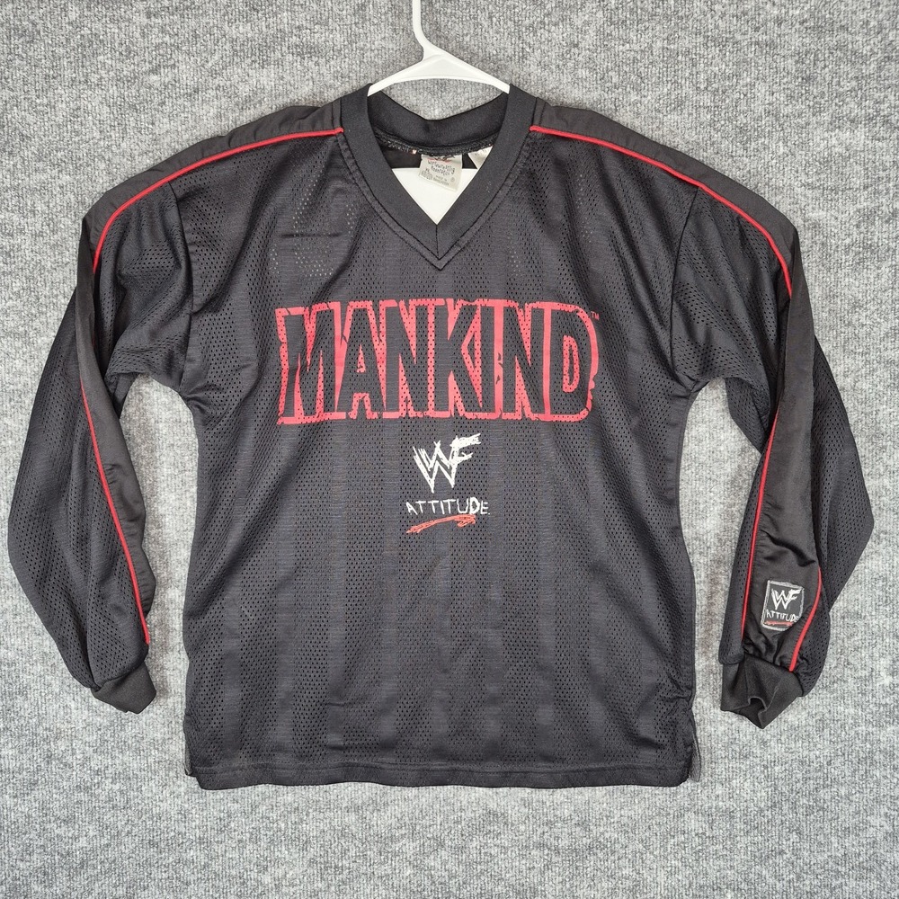 Vintage‎ World Wrestling Federation WWF Jersey Youth XL Mankind Mick Foley